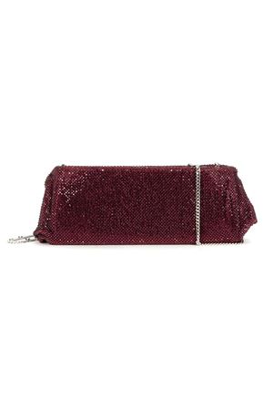 Ondina Valla Morning on Canvas Clutch in rete metallica bordeaux BENEDETTA BRUZZICHES | 0129110.